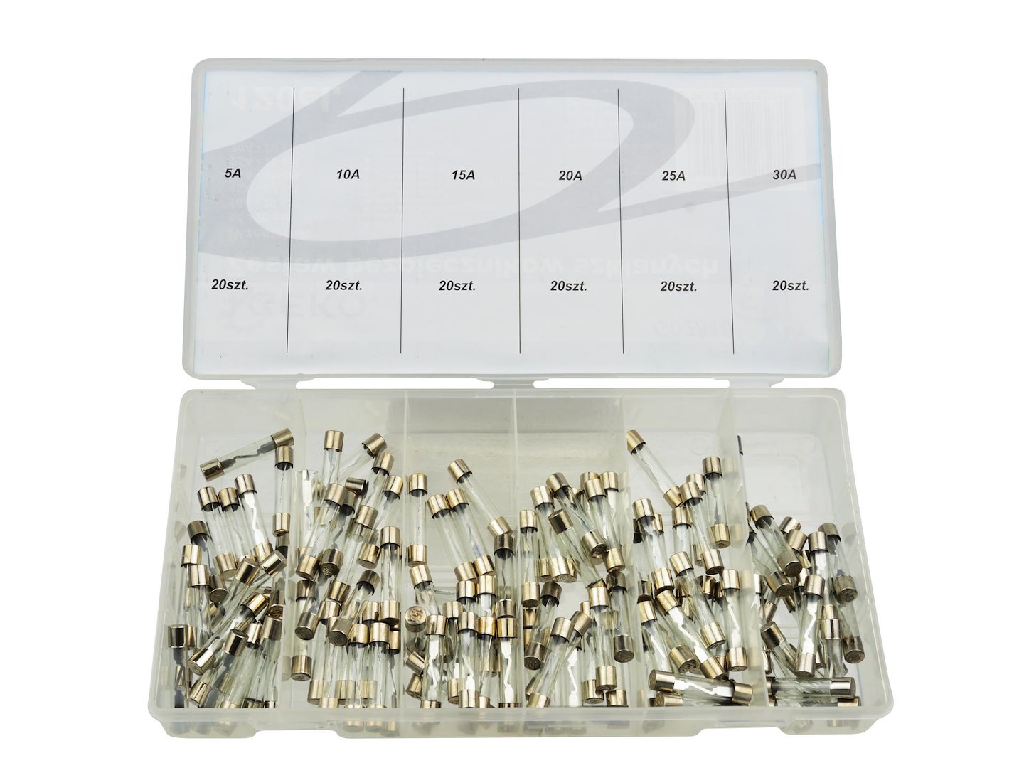 Set staklenih osigurača 120 el